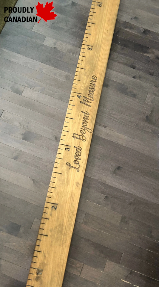 Loved Beyond Measure Engraved Wooden Growth Chart