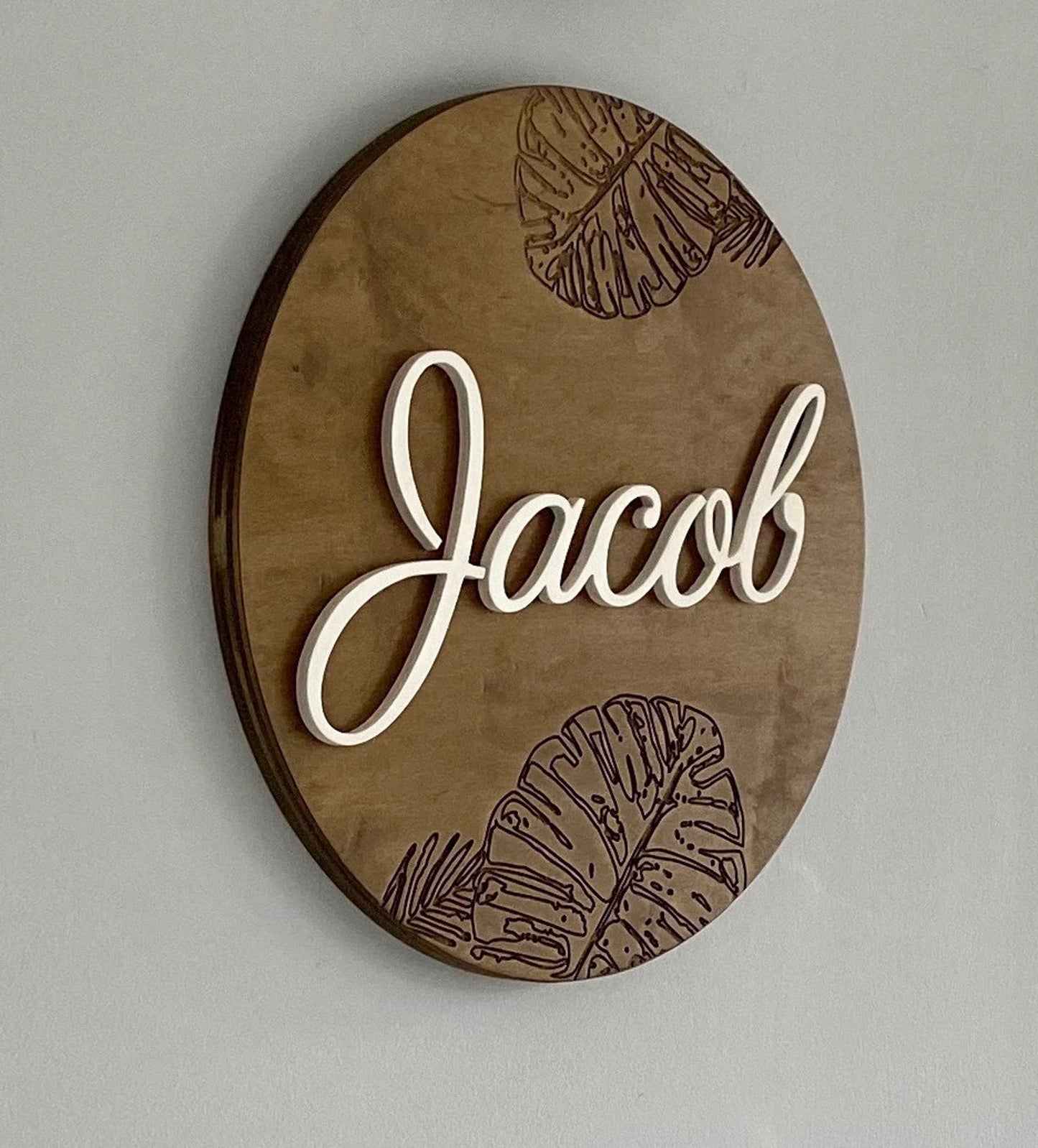 Round Nursery Name Sign