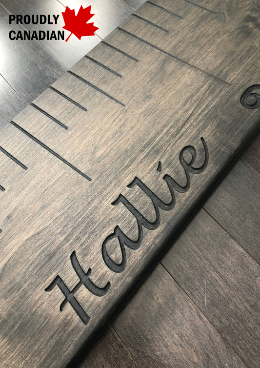 Personalized Engraved Wooden Growth Chart