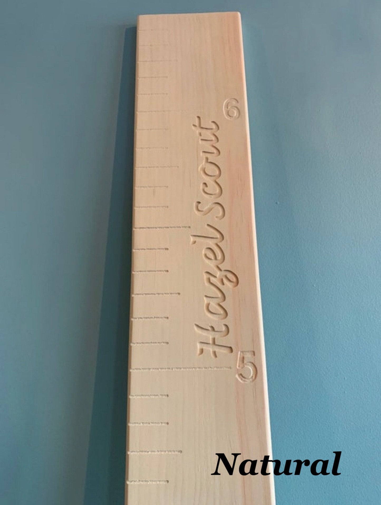 Personalized Engraved Wooden Growth Chart