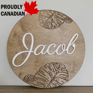 Round Nursery Name Sign