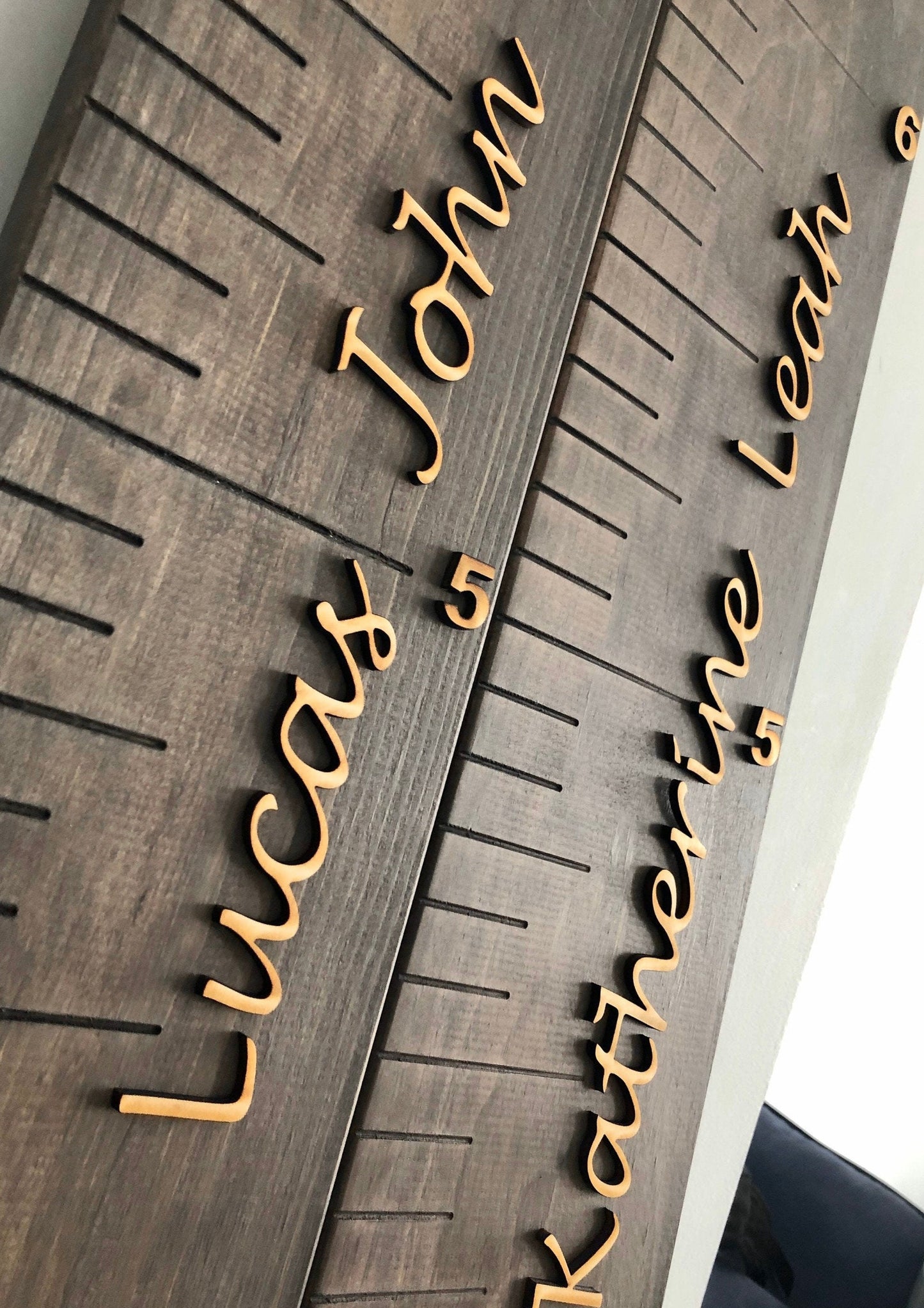 personalized wooden growth chart wooden growth ruler wood growth chart personalized name wooden numbers engraved lines