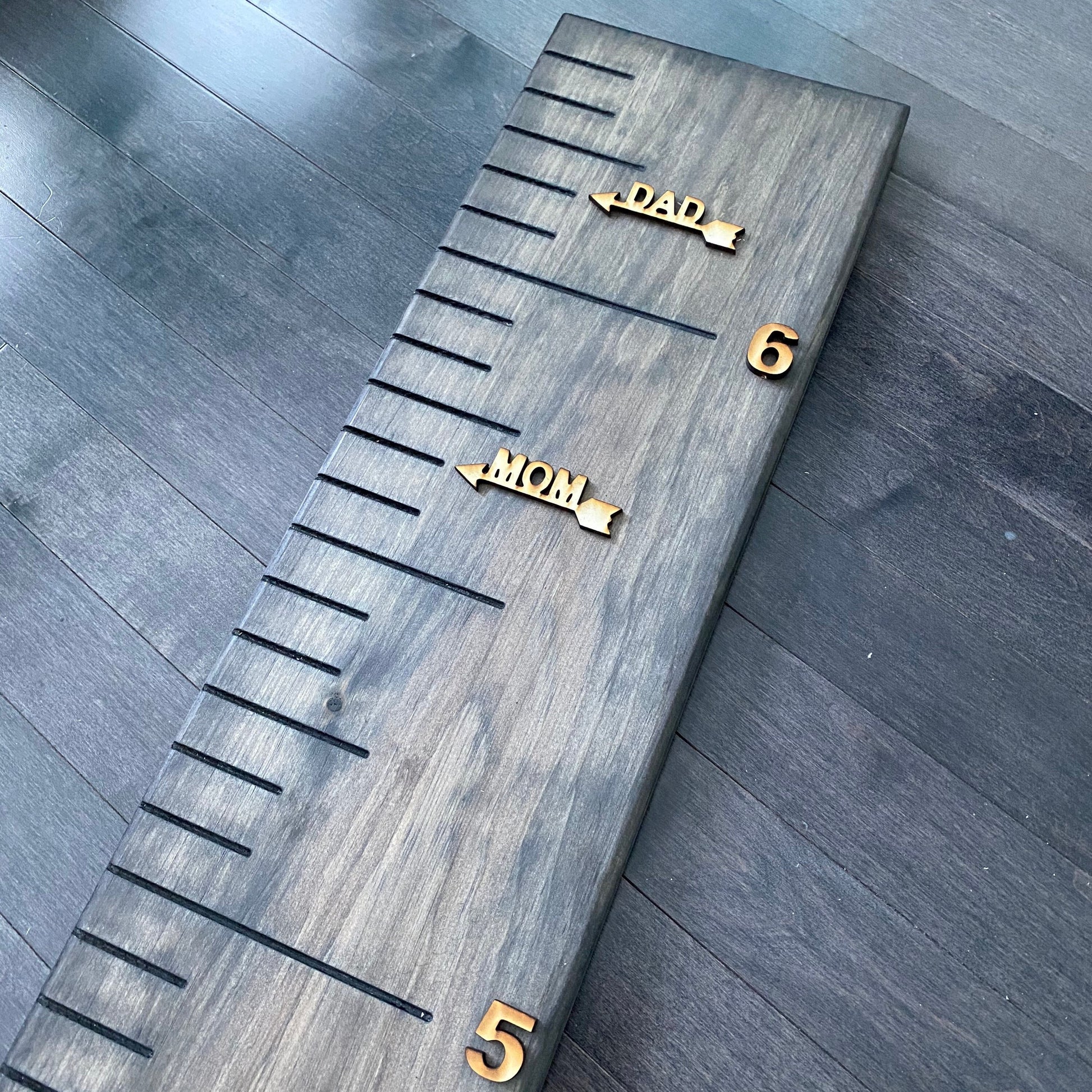 Wooden growth chart markers